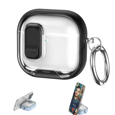 For AirPods Pro 3 Protective Case, Transparent Lock Catch Headphone Case for Airpods 4/3/2/1 Pro2 Stand Earphone Case