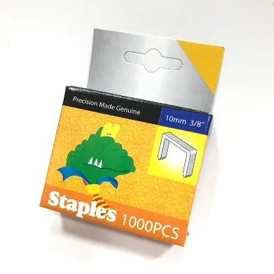 10mm(3/8") Steel Crown Staple 910J Heavy Duty Thickness 1.2mm for Carpentry