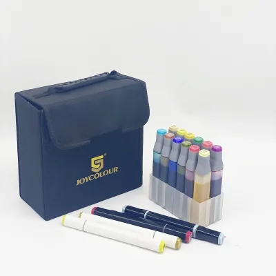 Brush Tip and Chisel Tip Ach-based Permanent Marker Pen