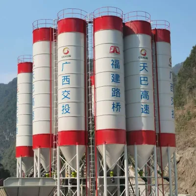 Professional Design 50m³ Cement Silo Core Pump Included Concrete Batching Plant for Sale