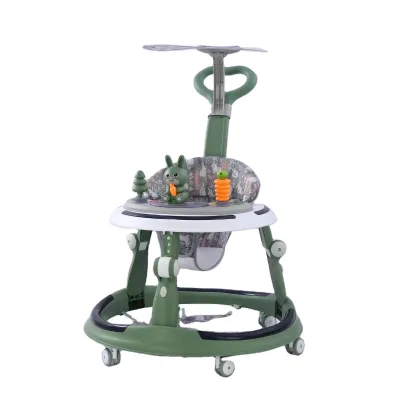 Foldable Baby Walker with Pushhandle Baby Roller Intelligence Walker Portable Toddler Walker With Wheels