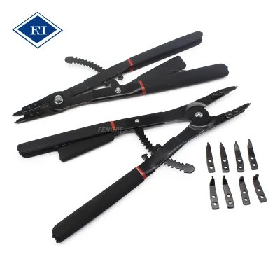 16" Adjustable Internal & External Large Circlip Pliers Snap Ring Pliers Set Tool Kit