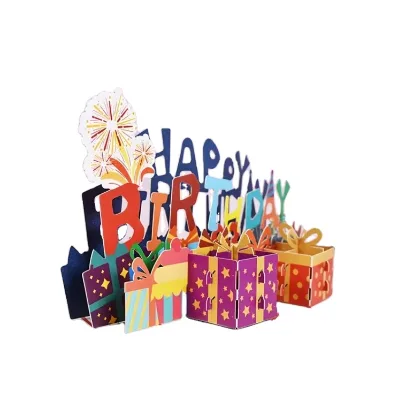 Delightfully Surprising 3D Pop up Birthday Card a Unique and Stunning Crafted Greeting to Wow Your Loved One for Birthday