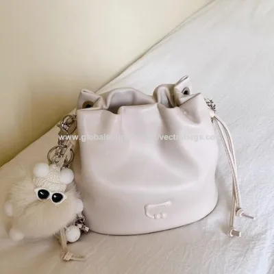 (V2648)Bucket bag Braided bag Chain single shoulder crossbody bag