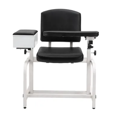 Carenovo Hospital Phlebotomy Chair with Metal Frame Adjustable Armrests & Comfort Padding 250kg Load Capacity