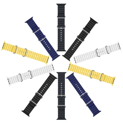 Smart Watch Strap Suitable for Apple Watch Strap Magnetic Dual Color Silicone Strap Fashion Waterproof Watch Strap