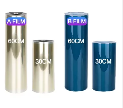 High Quality Premium a and B  30cm 60 cm Roll UV DTF Film for UV Transfer Sticker Crystal Label Logo Trademark Printing