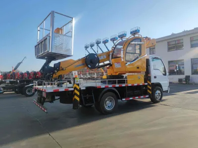 New China Isuzuu Aerial Work Vehicle Maximum Lifting Height 18 Meters Adopting Front V-shaped and Rear H-shaped Outriggers