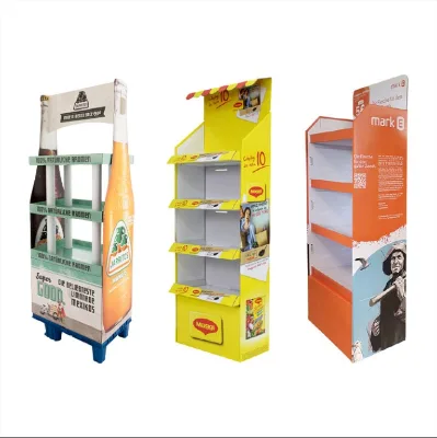 Custom Foldable Rotating Display Portable Corrugated Cardboard Display Stand for Chocolate Food Detachable Style Rack