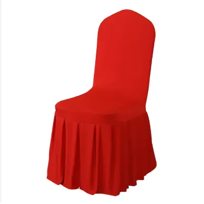 Factory Direct Supply Pleated Skirt Chair Covers, Hotel Wedding Banquet and Conference Stool Covers