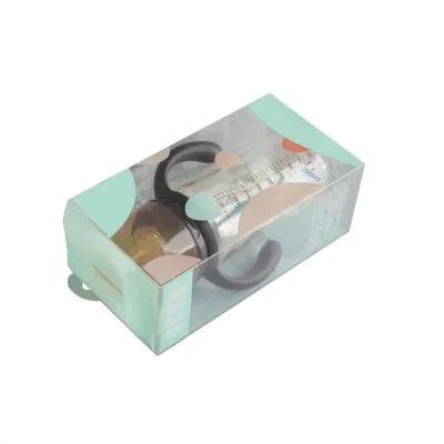 China Factory Transparent Color Printing Box Custom Plastic Baby Bottle Packaging Boxes