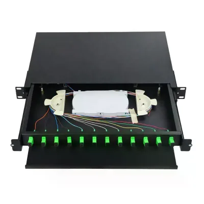 Outdoor 12/24/48 Port Fiber Optic Splice Tray in Various Colors ODF Box for Communication Cables with Various Colors
