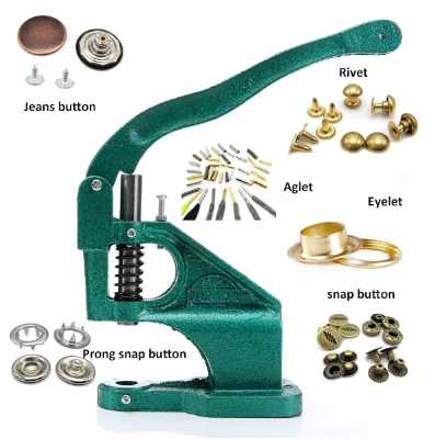 DIY Manual Iron Alloy 6kg Grommet Install Machine for Lanyard Clip Press Snap Button Attaching