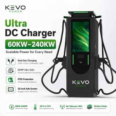 KEVO 120KW 180KW Ultra-Low Maintenance Modular DC EV Fast Charger Dual Ports OCPP 1.6J OCPP 2.0.1 Commercial Charging Pile