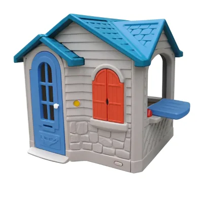 Kids Plastic Mushroom Play House Indoor Outdoor Children Pretend Play Toy House Mushroom Cabin Backyard Garden Amusement Park