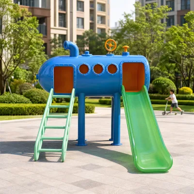T1 Custom Animal Cartoon Fiberglass Kids Slide Non‑Standard Theme Park Playground Slide Commercial Kindergarten Play Equipment