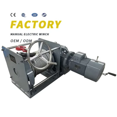 Silent Electric WinchMarine Electric Manual Traction Winch1000kg Cordless Electric Winch30m Wire Rope Electric Winch