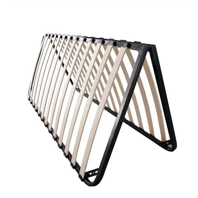 Foshan JUAO Hardware Factory King Size Fold in Half Wholesale Wooden Slat Metal Bed
