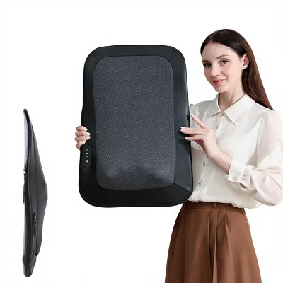 Mechanical Lumbar Massager with Track Walking Kneading Heat Car Cushion for Waist Hips Back Car Massage Cushion