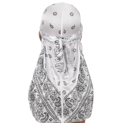 Designer Durag Manufacturers Bandana Private Label Durags for Men Silk Custom logo