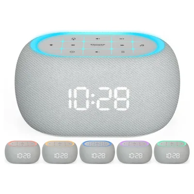HiFiD Soother Sound Machine Connect Wireless Speaker Alarm Clock White Noise Sound Machine with 7 Night Light