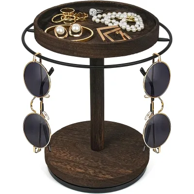 custom wood metal sunglass stand A Wooden Fashion sunglasses logo wood and sunglass display wood