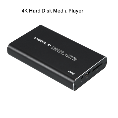 Portable Autoplay Ultra hd 4K Player Support for Bulit-in 2.5 Inch Hard Driver Full HD Music MP4 PPT AD Media Player HDD Box