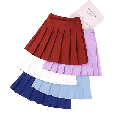 Girls Skirt Spring Summer New Style Pleated Skirt Miniskirt