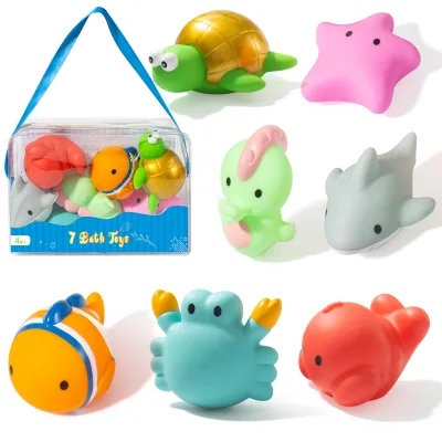 Hot Selling Cute Squeaky PVC Animal Bath Toy for Kids Playtime & Bathroom Decor