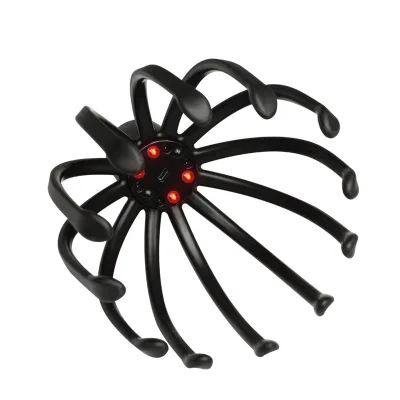2023 New Mini Stress Relief Tool Silicone Scalp Massager Portable Head Massager With 4 Replacement Massage Heads