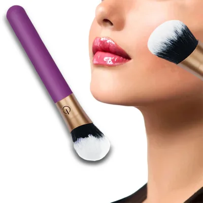 Vibrating Makeup Brush Massager Strong Shock Female Orgasm Clitoral Stimulator 7 Speed AV Wand Vibrator Adult Sex Toys for Women