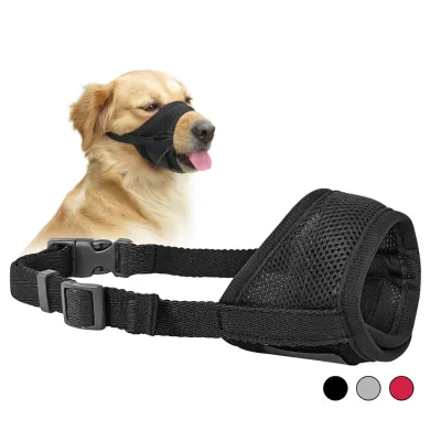 Wholesale Breathable Adjustable Comfortable Large Pet Dog Muzzle Anti Barking Prevention Biting Adjustable Mesh Soft Dog Muzzle