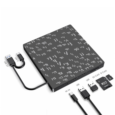 2025 Dual-Head High Speed 7In1 USB 3.0 Type-C Universal Notebook External Optical Drive Burner Home DVD/VCD Players & Recorders