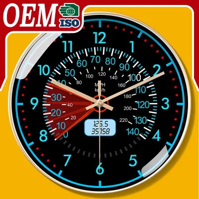 12 Inch Nordic Custom Home Decoration Luxury Wall Clock Modern Circular Silent Digital Car Dial Wall Clock