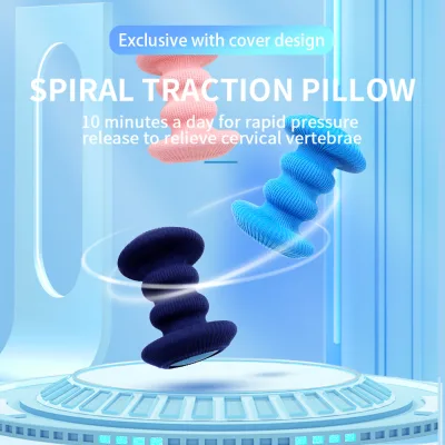 OEM ODM Modern Solid Spiral Traction Neck Pillow Macromolecule Core Seamless Spiral Fabric Ergonomic Cervical Support Multi