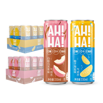Coca Drinks Small Universe AH!HA! Cola Drinks Sugar Free Sparkling Water Grapefruit White Peach Oolong Flavor Soft Drink