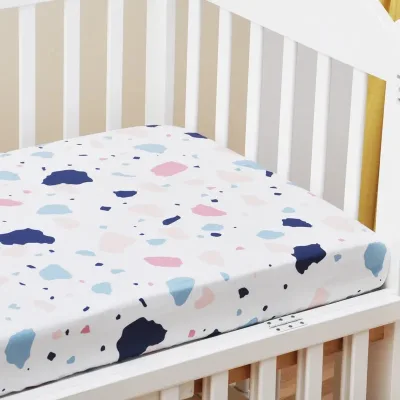 Fitted Baby Crib Sheet All Season Custom Printing Boy and Girl Crib Sheet