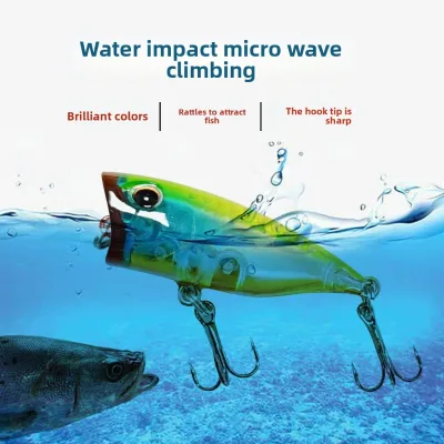 4cm 3.3g Mini Popper Fishing Lure Hard Plastic Topwater Floating Lure for Bass Snakehead Pike Freshwater