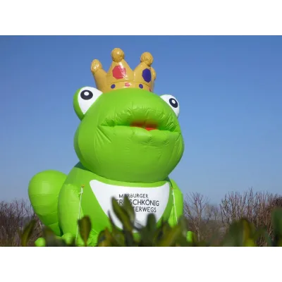 Promotional Inflatable Frog King Mascot Large Custom Inflatable Cartoon Animal Model,blow up Crown Frog Mascot