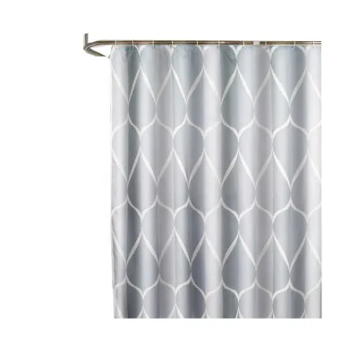 Gradient Printed Striped Shower Curtain Waterproof and Mold Resistant Thickened Polyester Fabric Bathroom Partition Curtains