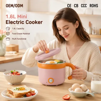 Multifunctional Electric Stock Pot 1.6L 600W Slow Cooker Stew Chafing Dish Fondue Braising Hot Pot for Home Family Use KL04002