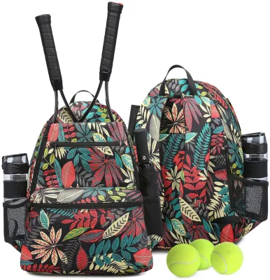 Professional Custom Tennis Racket Bag Men Women Portable Waterproof Travel Fitness Outdoor Printed Polyester Racquet Sport Bags