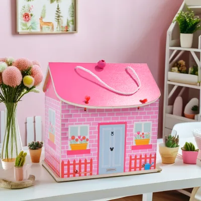 Pink Girl Pretend Play Toy House, Dream Playhouse, Children's Role Play Toy Fosters Creativity and Hands-On Skills in Kids