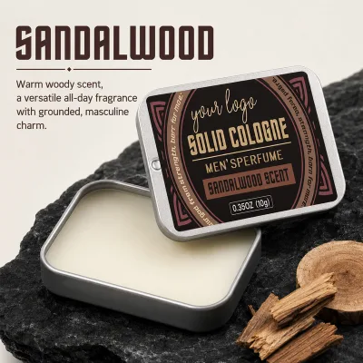 Wholesale OEM Factory Customized Long Lasting Natural Aromatic Warm Woody Grounded Amber Musk | Sandalwood Mens Solid Cologne