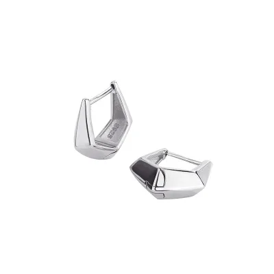 Duyizhao Birthstone Charm 925 Sterling Silver Solid Huggie Earing Simple Design Small Hoop Earrings Jewelry