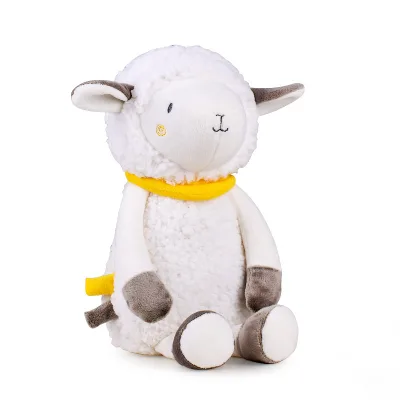 Pure Music Plush Baby Accompanied Toys Sheep Dolls Carry Warm Yellow Small Night Lamp Baby Birth Gift