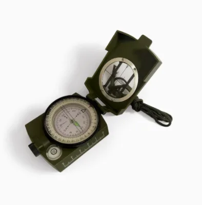 American-Style Zinc Alloy Compass Multifunctional Luminous North Needle Portable Outdoor Camping Navigation Pocket Compass