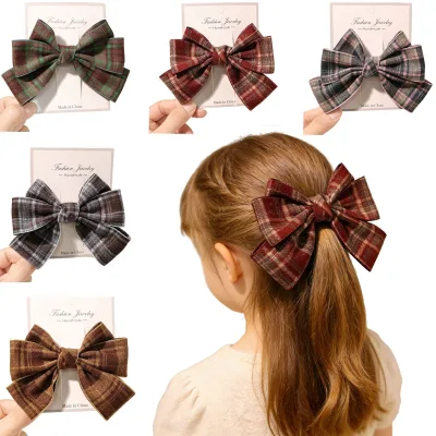 Beautiful Girls Hair Clips Spring Vintage Butterfly Tie Clip Hair Decoration Bow Modern Handmade High Quality Women Hair Clip