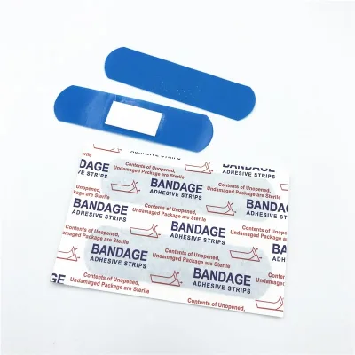Hot Selling PE Micropore Waterproof Band-Aid Blue Metal Detectable Medical Band Aid