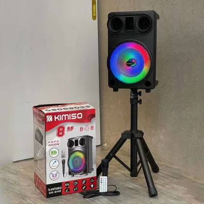 Outdoor Lawn 8 Inch Handheld Microphone for Speaker High Power Karaoke Square Party Stage Box RGB LED Waterproof Stand